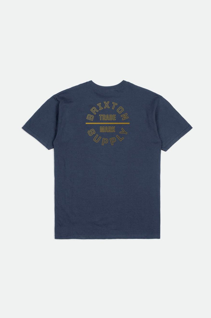 Brixton Oath V S/S Standard Tee - Washed Navy/Gold/Charcoal