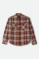 Men's Vintage Wash Flannel in the color Maroon Red/Beige/Green - Front Product View