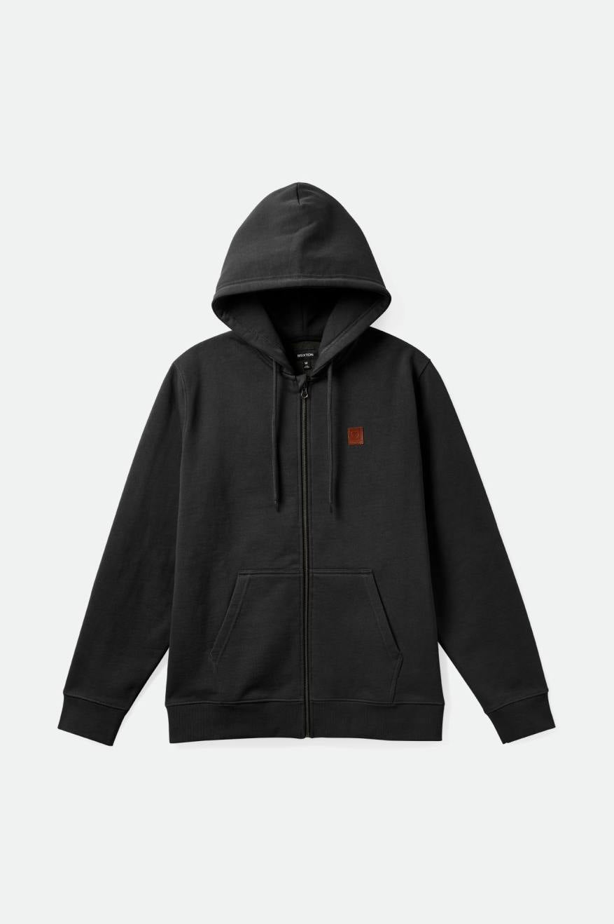 Builders Water Resistant Heavyweight Fleece Full Zip Hood - Washed Black