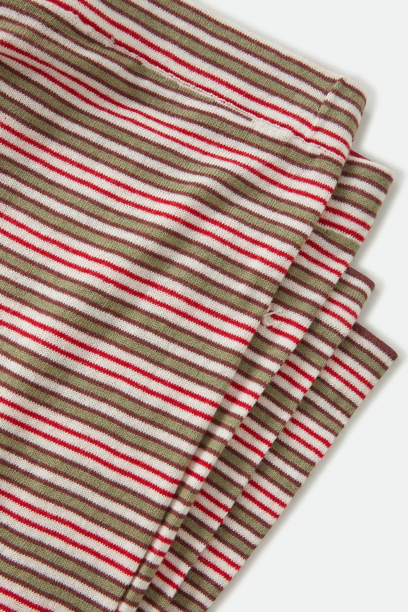 Women's Siesta Stripe Knit Pant in the color Green Multi Stripe - Additional Laydown image