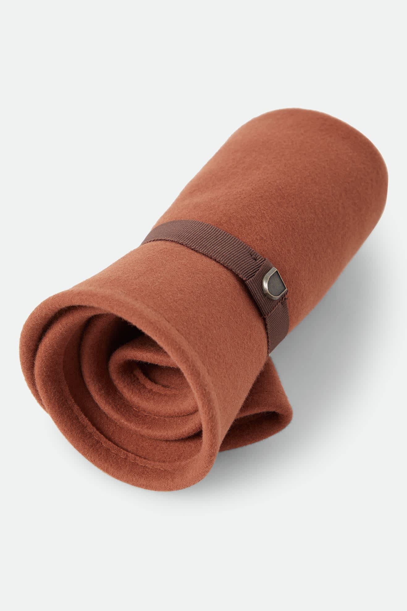 Unisex Messer Packable Fedora in the color Caramel/Walnut Brown - Additional Laydown image