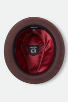 Unisex Gain Fedora in the color Chestnut - Additional Laydown image