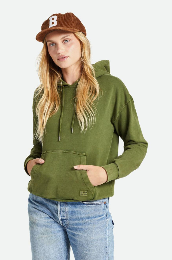 Brixton Cross Loop French Terry Hoodie - Chive