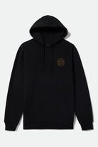 Men's Crest Hoodie in the color Black/Bronze - Front Product View