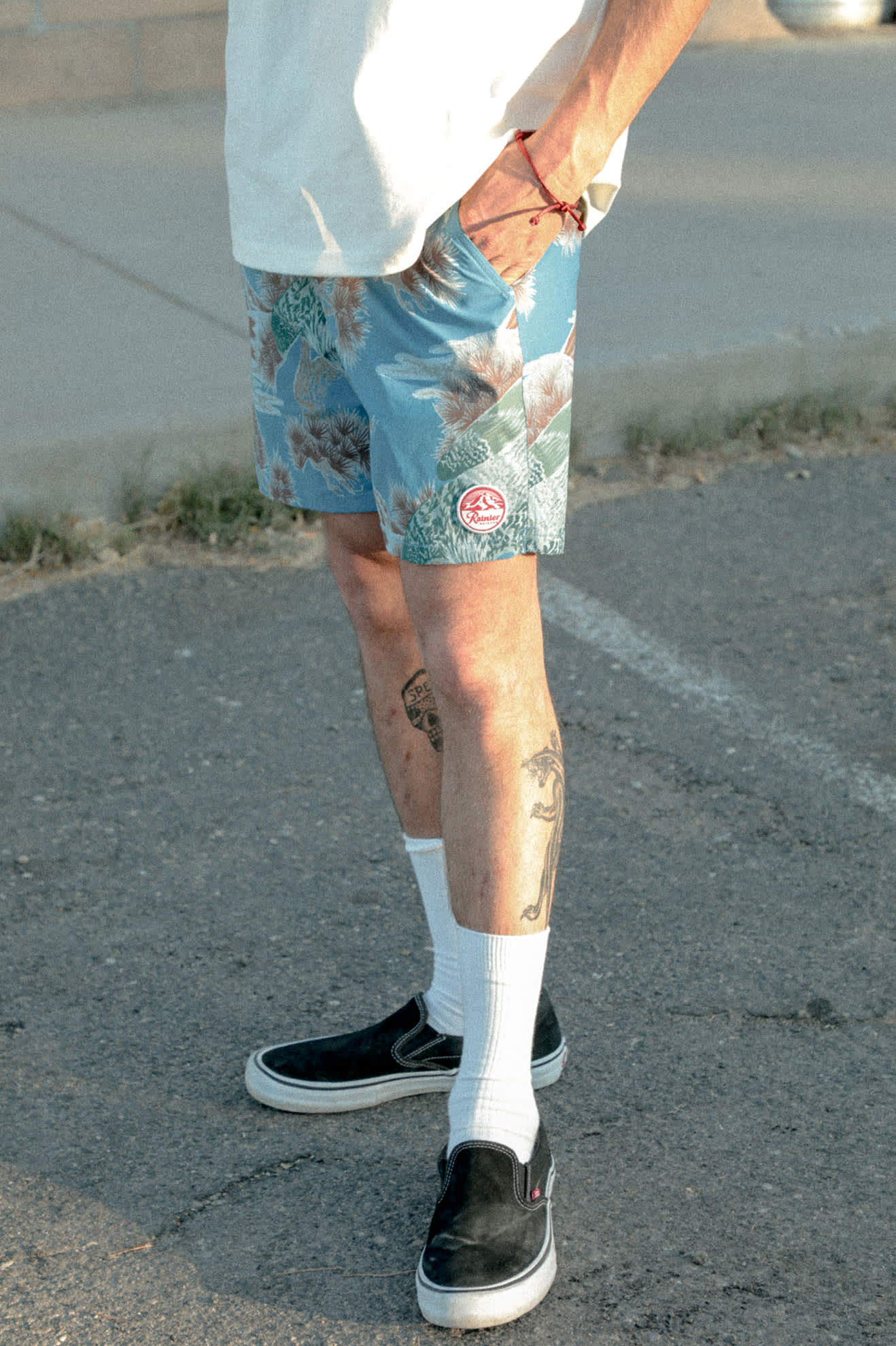 Men's Everyday Stretch Hybrid Short 7" in the color Blue Sky Rainier - Men's Lifestyle image
