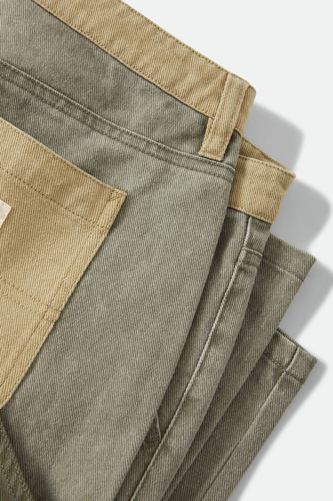 Women's Essex Patchwork Painter Pant in the color Vintage Olive Patchwork - Additional Laydown image