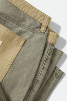 Women's Essex Patchwork Painter Pant in the color Vintage Olive Patchwork - Additional Laydown image