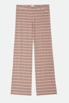 Women's Siesta Stripe Knit Pant in the color Green Multi Stripe - Front Product View