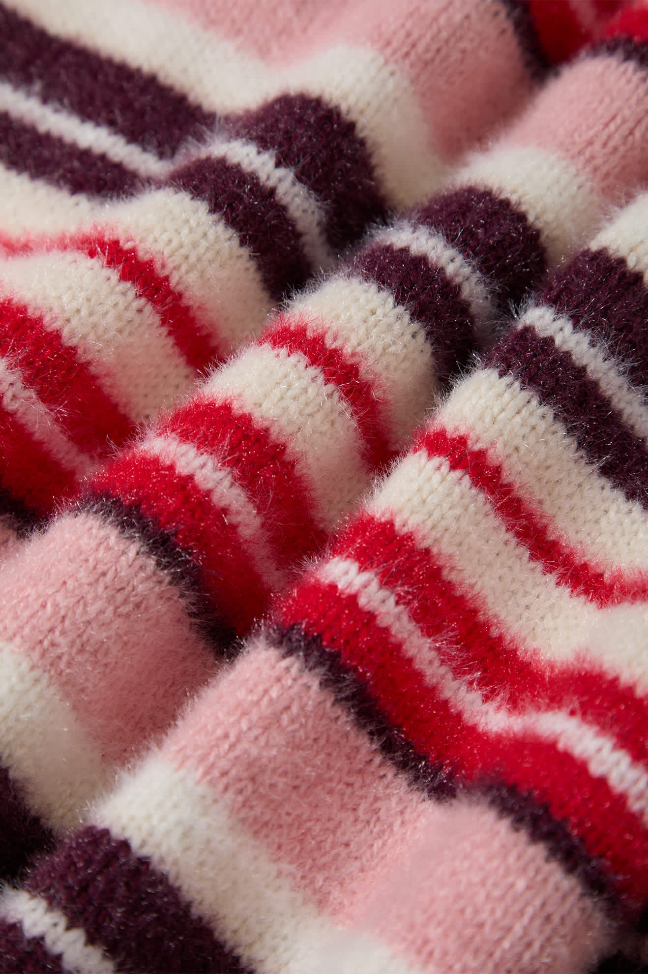 Women's Cozy Crew Sweater in the color Multi Stripe - Additional Laydown image