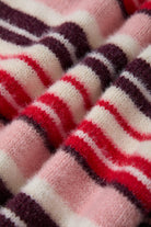 Women's Cozy Crew Sweater in the color Multi Stripe - Additional Laydown image