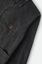 Men's Painters Jacket in the color Washed Black - Additional Laydown image