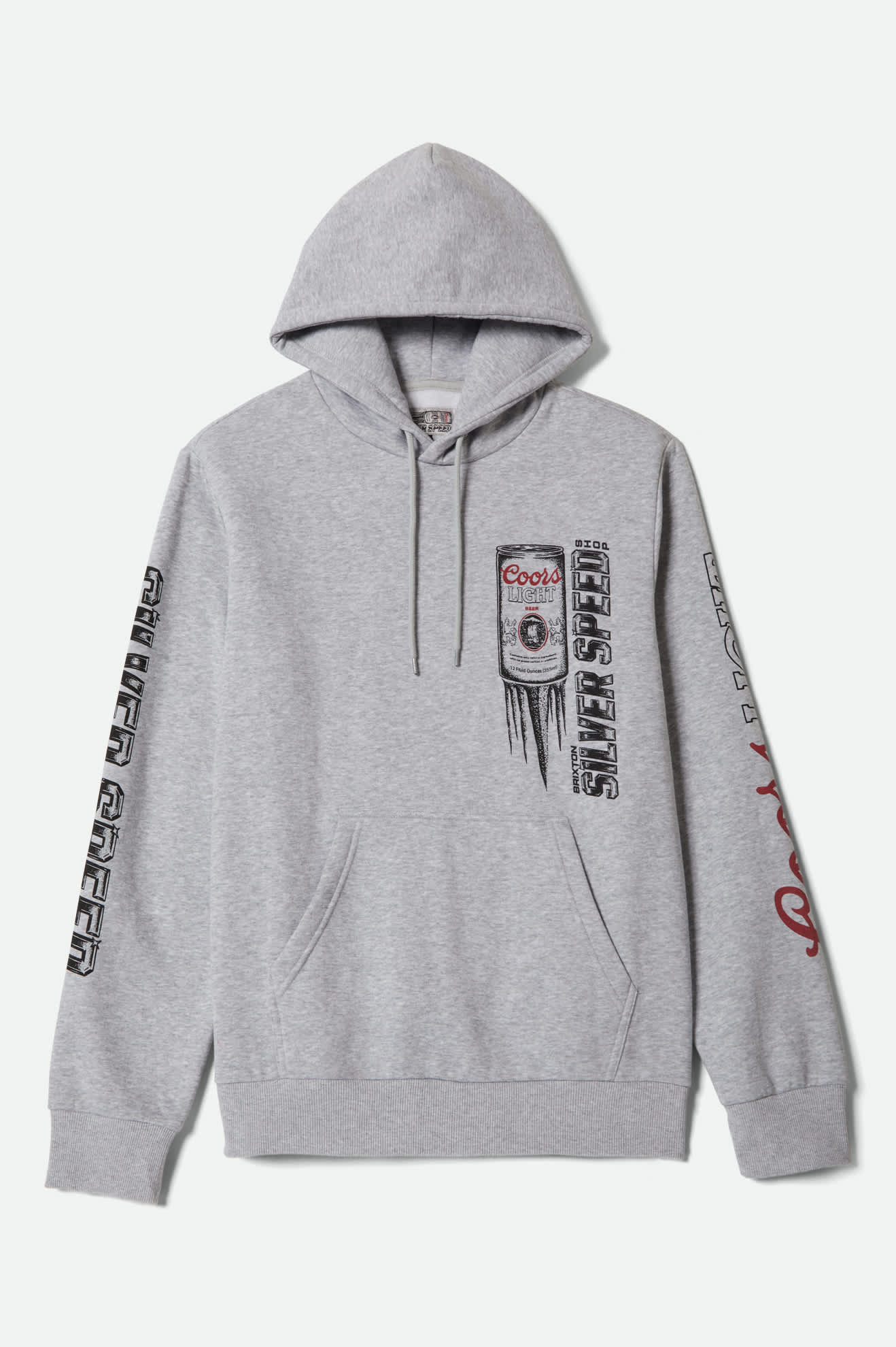 Men's Coors Light Silver Speed Hoodie in the color Heather Grey - Front Product View