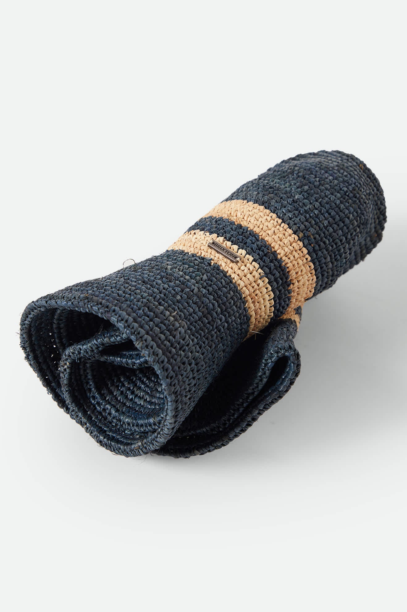 Women's Odessa Straw Packable Cowboy Hat in the color Midnight Blue/Tan Stripe - Additional Laydown image