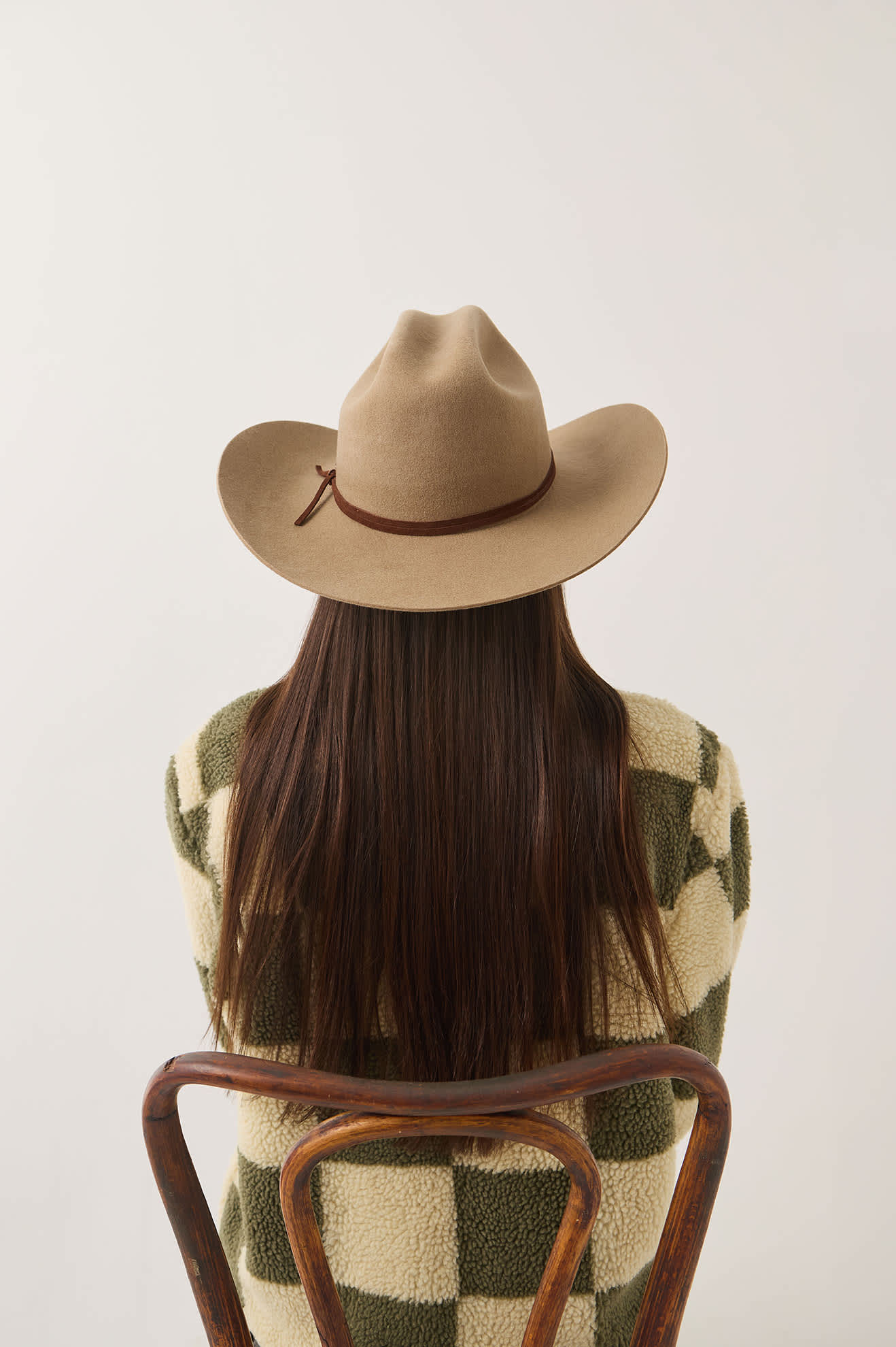 Unisex Laredo Cowboy Hat in the color Khaki - Women's Back View