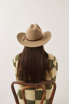 Unisex Laredo Cowboy Hat in the color Khaki - Women's Back View