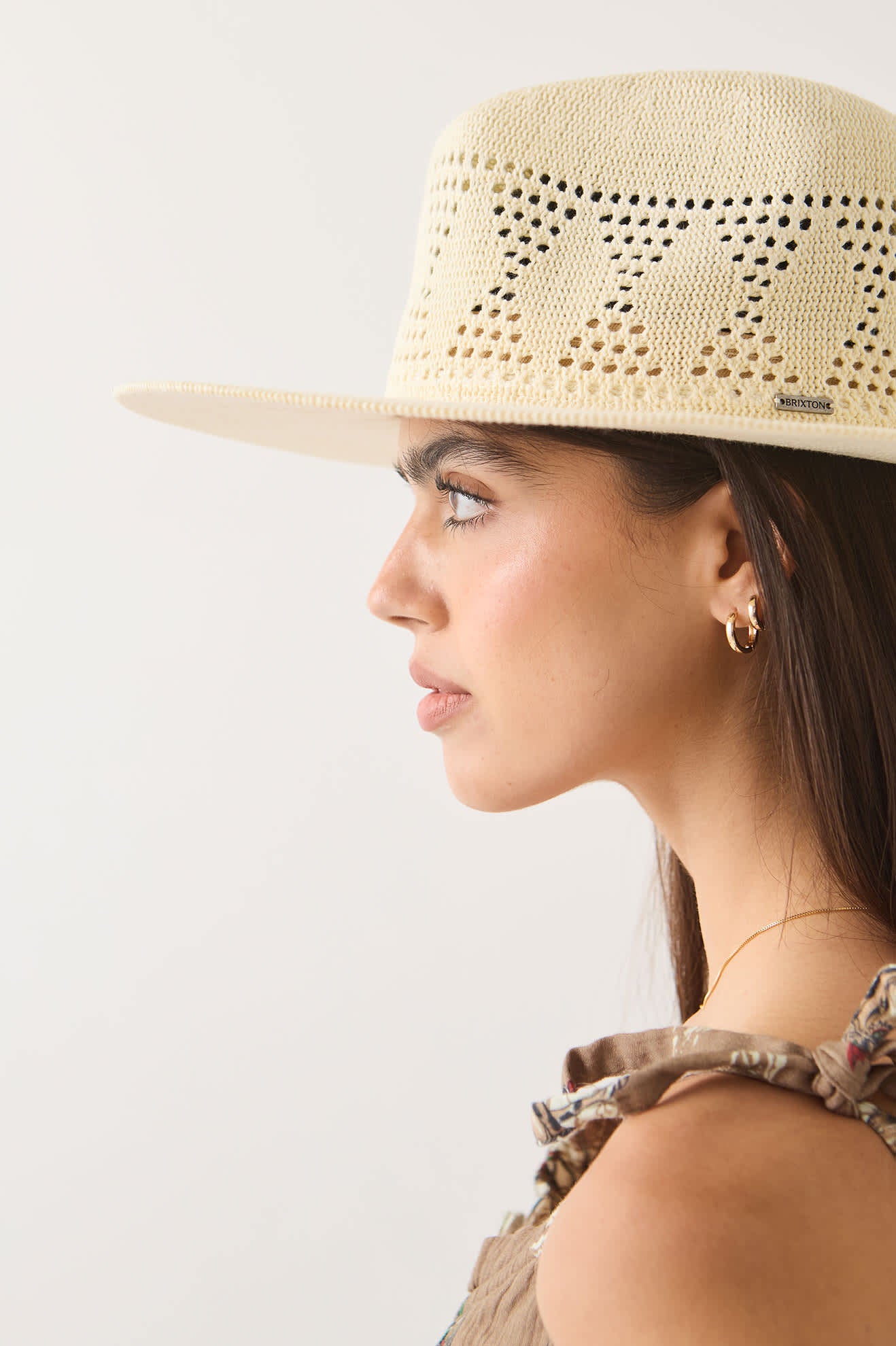 Women's Sophia Knit Packable Hat in the color Natural - Additional Fit image