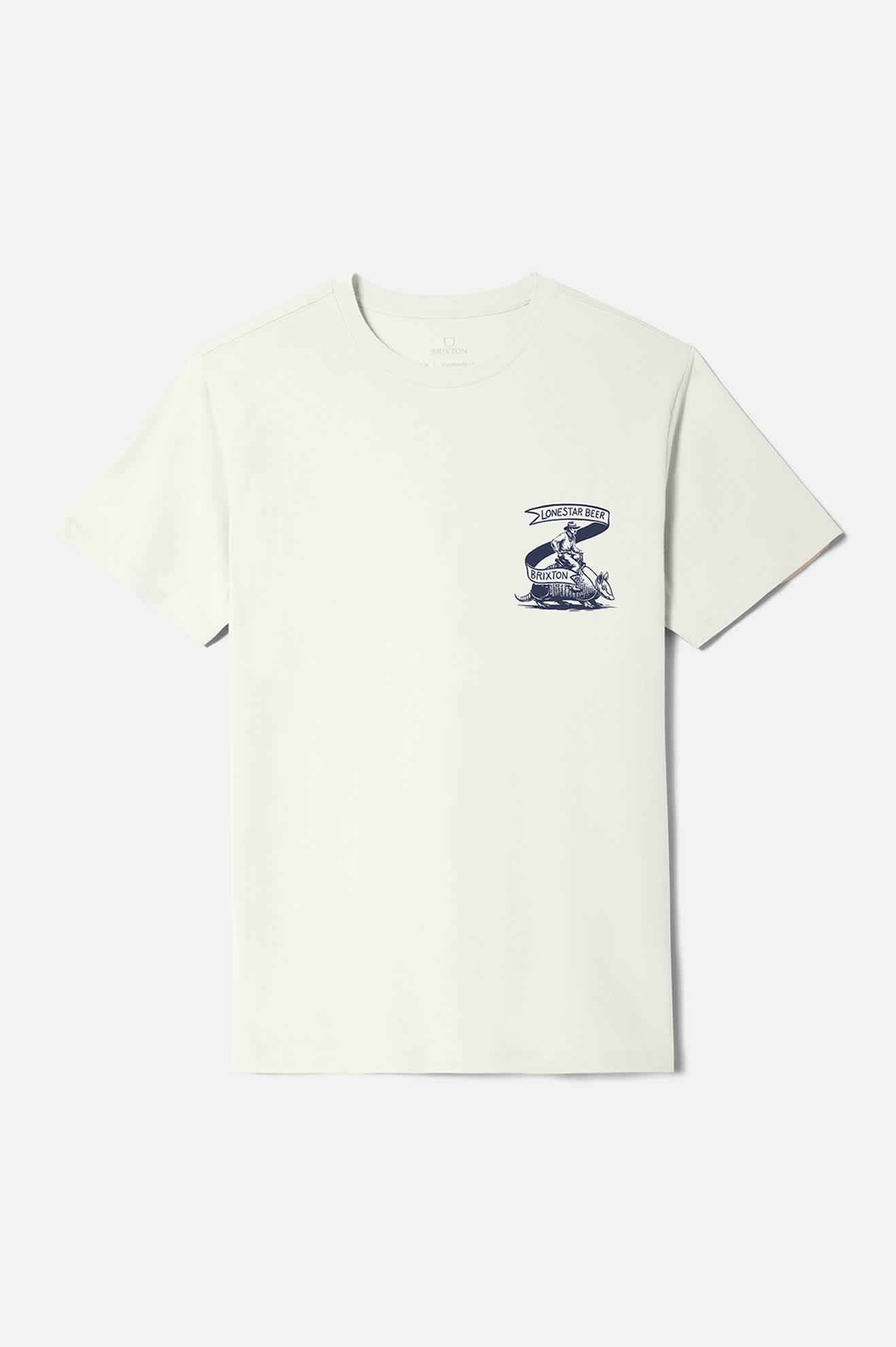 Men's Lone Star Armadillo Short Sleeve Standard T-Shirt in the color Cream - Front Product View