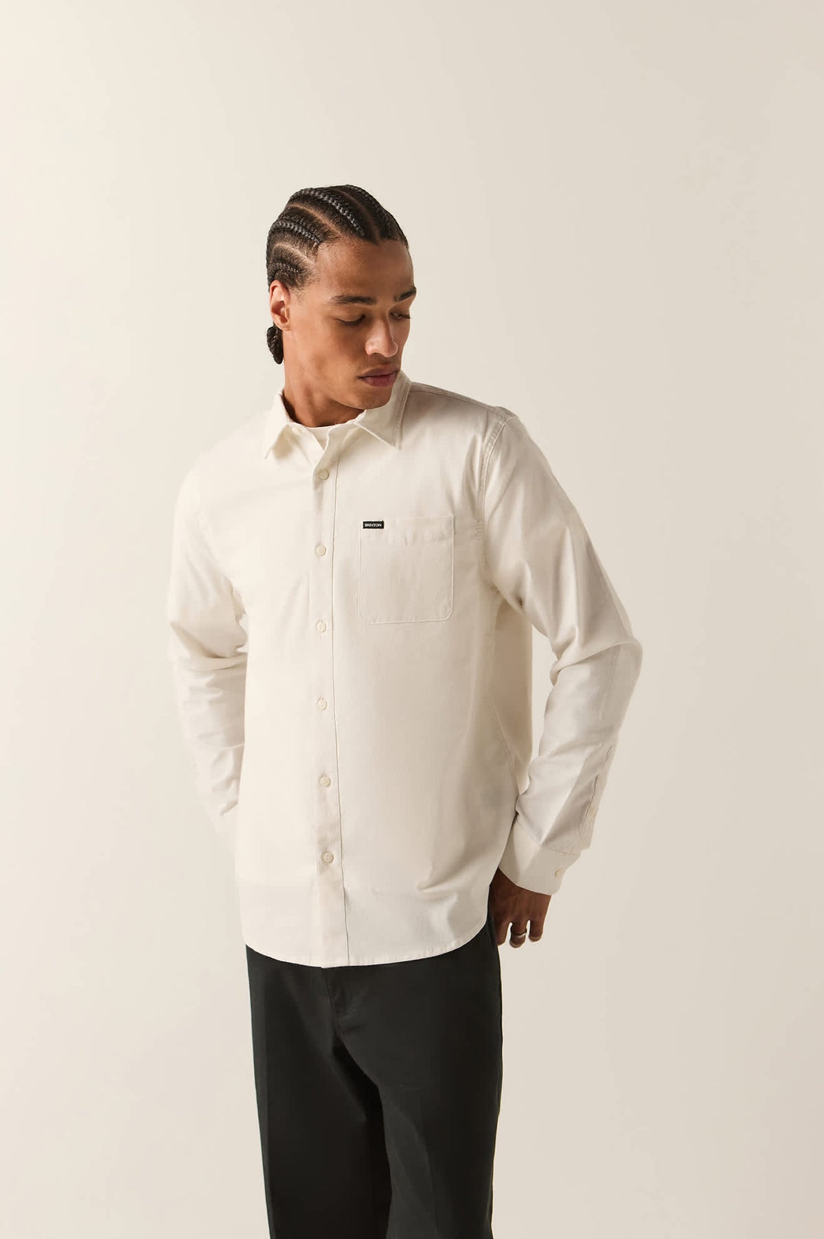Men's Sanford Shirt in the color Off White - Men's Front View