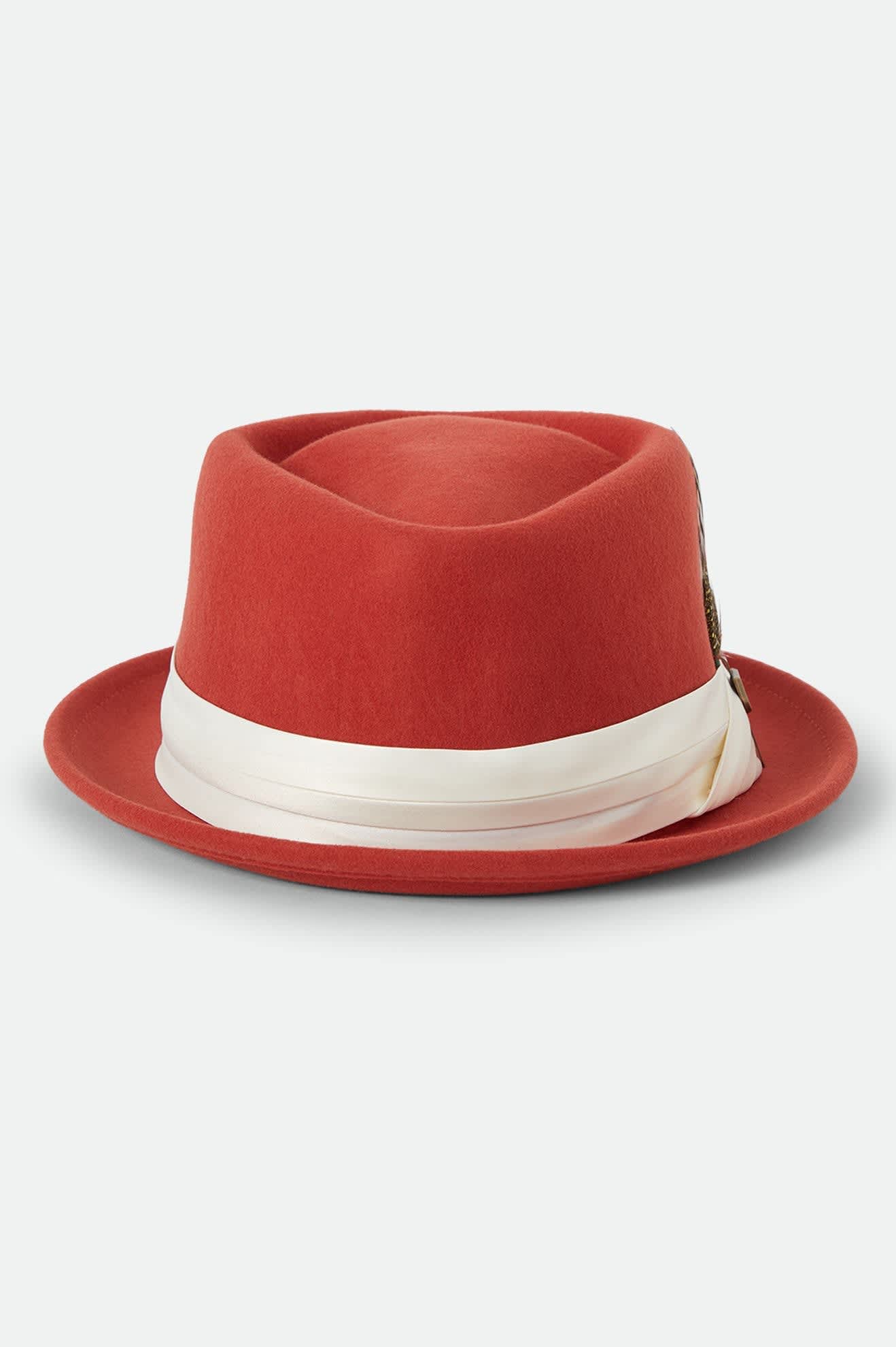 Unisex Stout Pork Pie in the color Red Earth/Wax Paper - Additional Laydown image