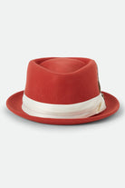 Unisex Stout Pork Pie in the color Red Earth/Wax Paper - Additional Laydown image
