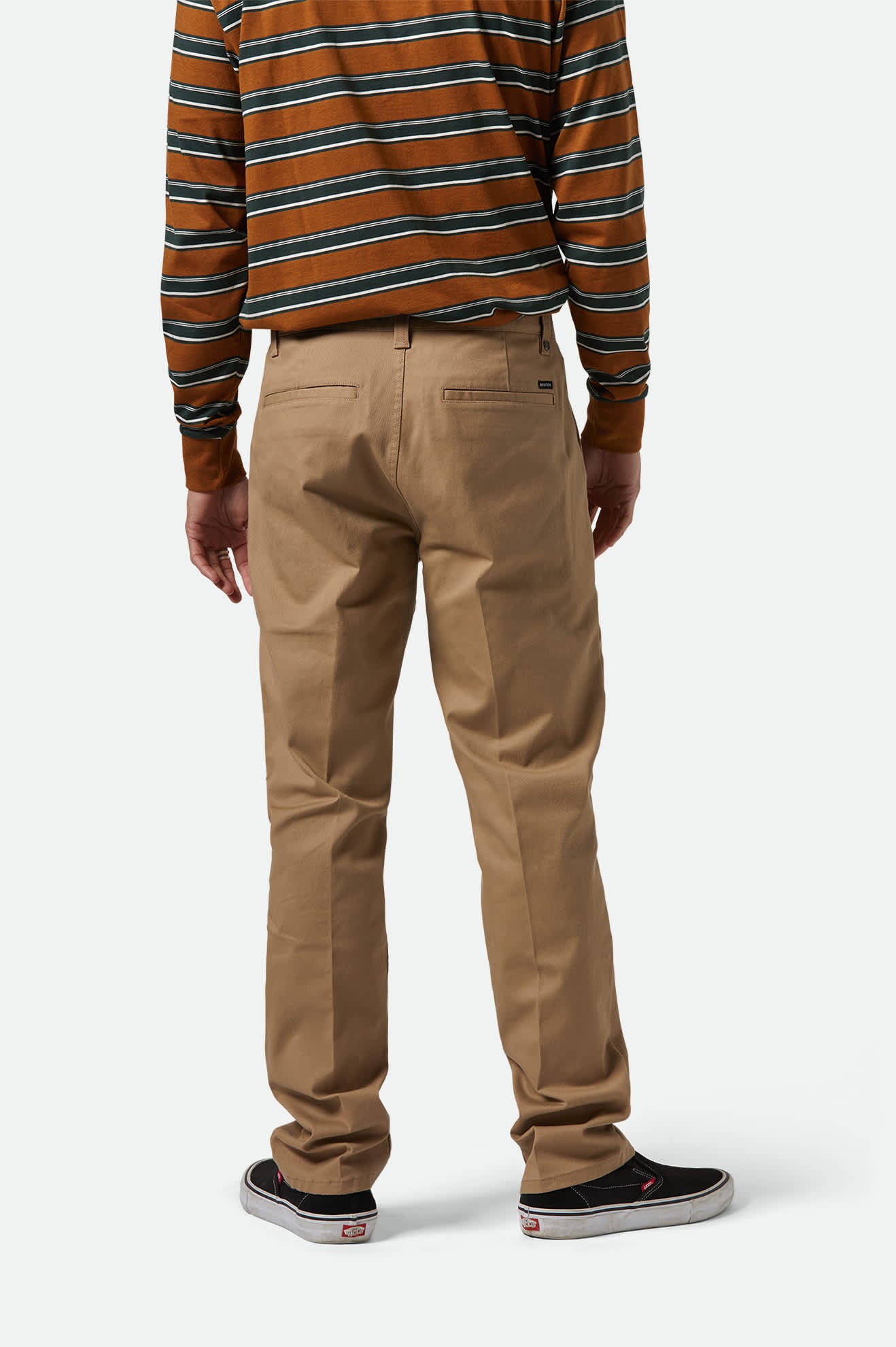 Men's Choice Chino Regular Pant in the color Khaki - Men's Back View