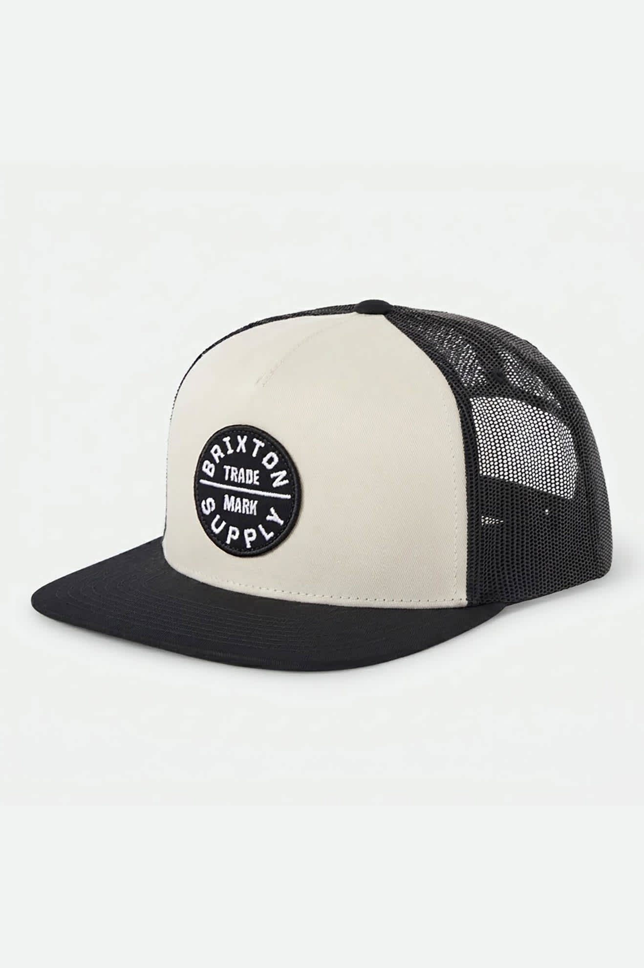 Unisex Oath Trucker Hat in the color Whitecap/Black - Front Product View
