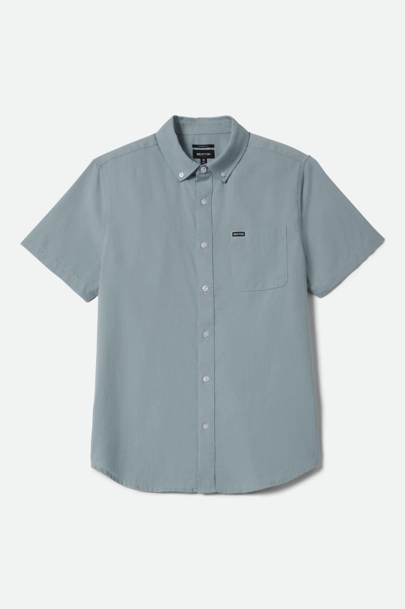Men's Sanford Oxford Short Sleeve Shirt in the color Blue Aura - Front Product View