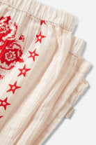 Women's The Lola Lounge Pant in the color Off White Tile - Additional Laydown image