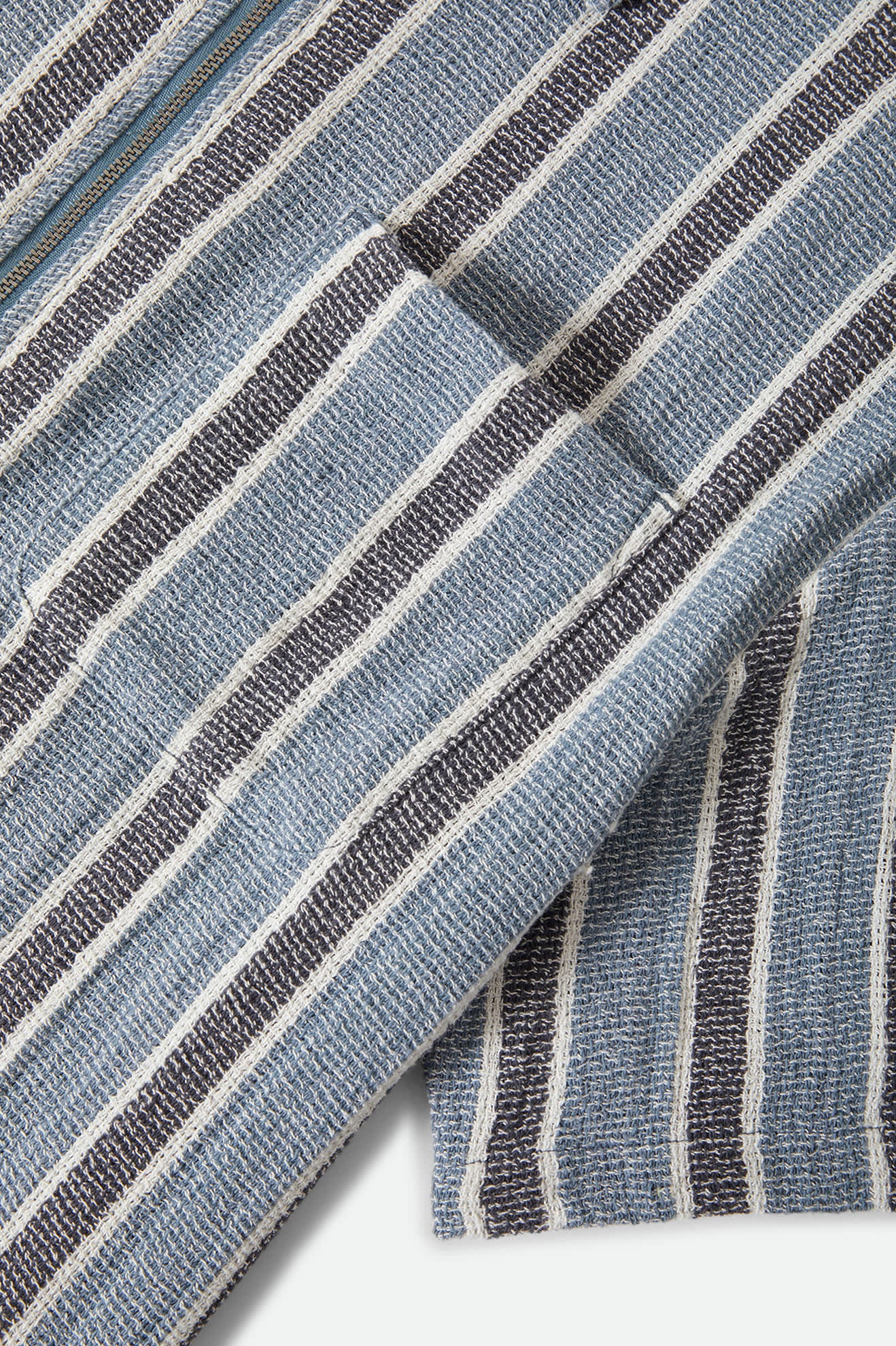 Men's The Dexter Textured Stripe Short Sleeve Shirt in the color Black/Dusty Blue - Additional Laydown image