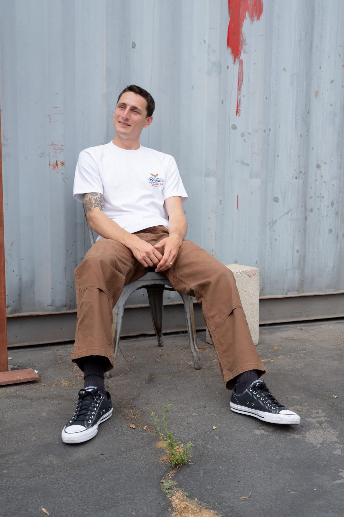 Men's Wing And Wheel Supply Short Sleeve Standard T-Shirt in the color White - Men's Lifestyle image