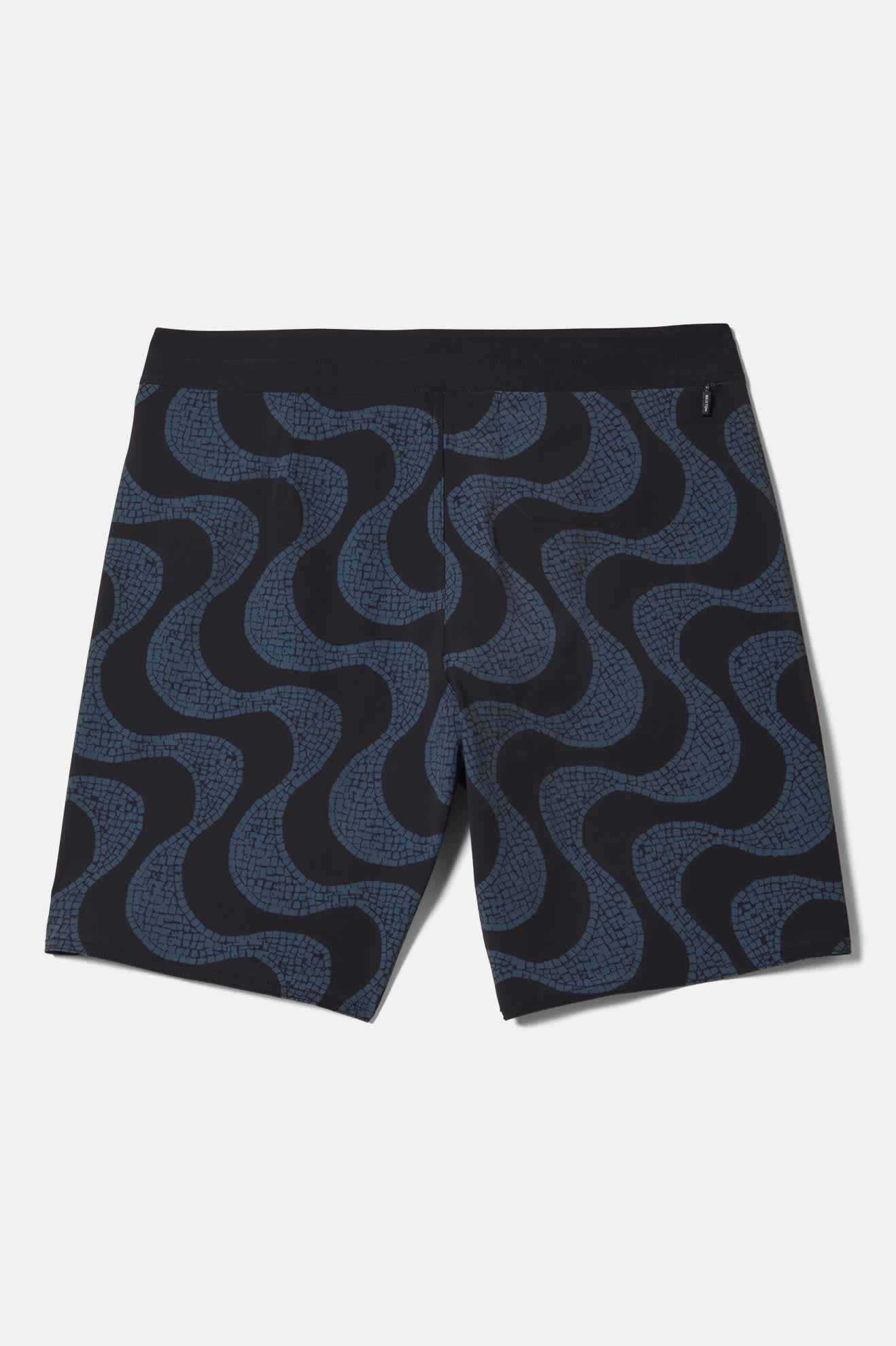 Men's Blitz Boardshort 19" in the color Black/Future Grey Warped Tile - Additional Laydown image