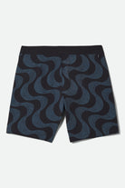 Men's Blitz Boardshort 19" in the color Black/Future Grey Warped Tile - Additional Laydown image