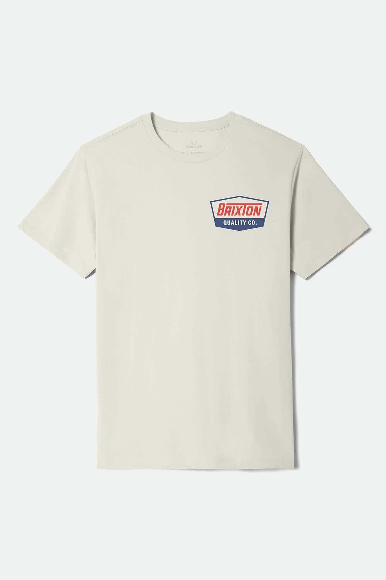 Men's Regal Star Short Sleeve Standard T-Shirt in the color Cream/Navy/Red - Front Product View