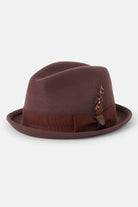 Unisex Gain Fedora in the color Chestnut - Front Product View