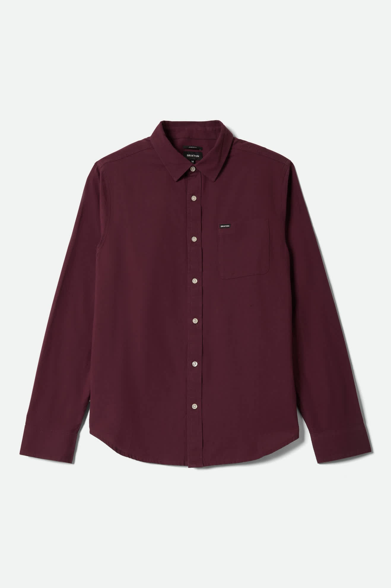 Men's Charter Long Sleeve Shirt in the color Port - Front Product View