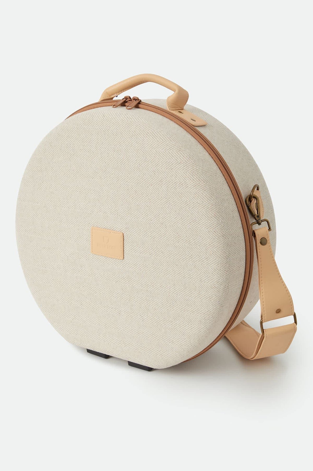 Brantmaker Hatbox Structured Suitcase Compatible Cream Hat Case with accessories Minimalism Small Hat Box - Cream White main image 3