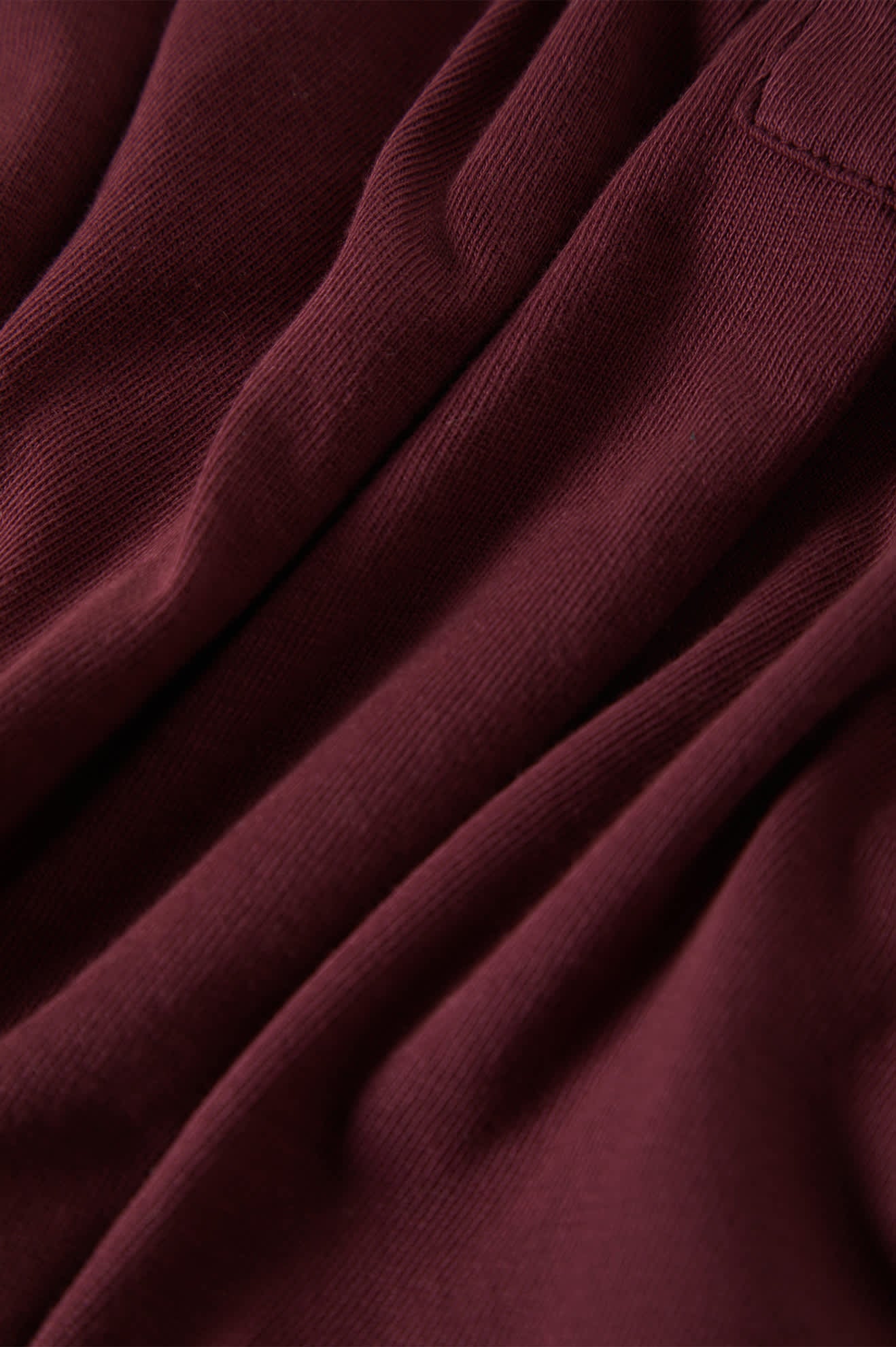 Women's Carefree Organic Garment Dye Perfect T-Shirt in the color Port - Additional Laydown image