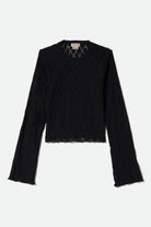 Women's Dolly Slim L/S Knit T-Shirt in the color Black - Front Product View