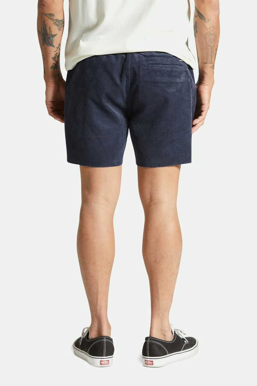 Madrid II Corduroy Short 5 Washed Navy Cord Brixton