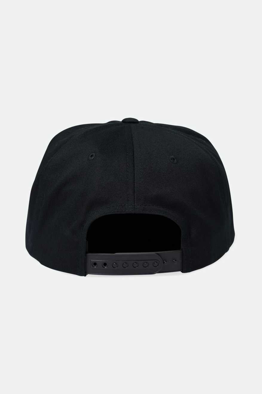 Back Laydown Image for Grade Snapback - Black/Orange/White