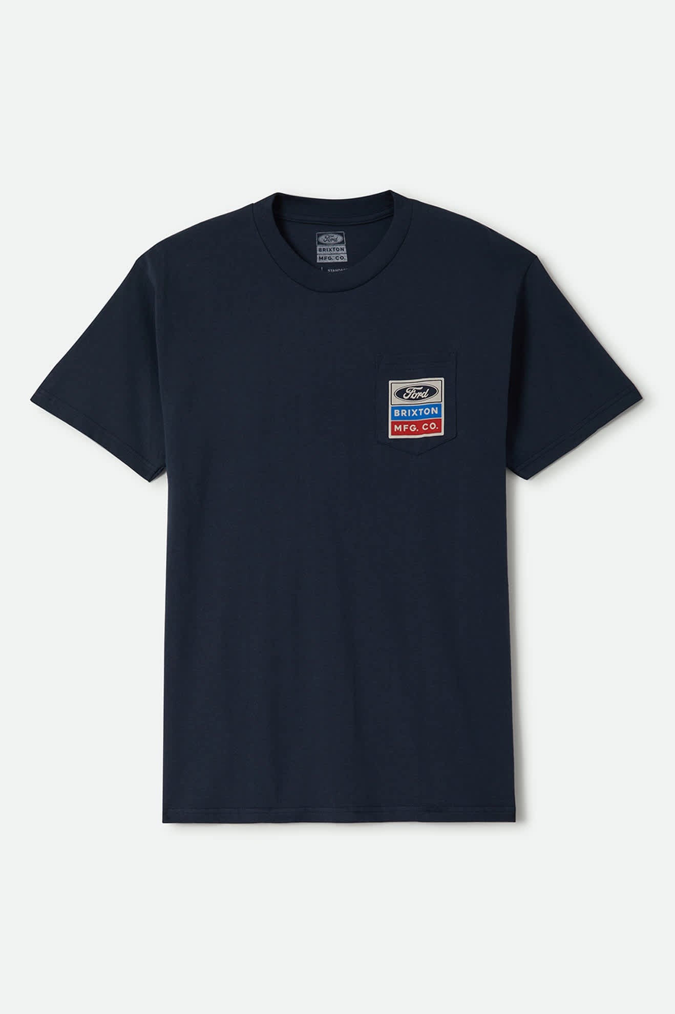 Men's Ford Service Dept Pocket T-Shirt in the color American Navy - Front Product View