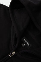 Men's Dugout Zip Hood Fleece in the color Black/Grey - Additional Laydown image