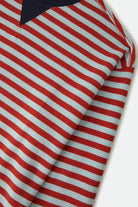 Women's Retro Rugby Polo in the color Sea Grass/Rust - Additional Laydown image