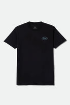 Men's Parsons Short Sleeve Standard T-Shirt in the color Black/Jade - Front Product View