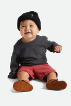 Infant Baby Heist Beanie in the color Black - Men's Side View