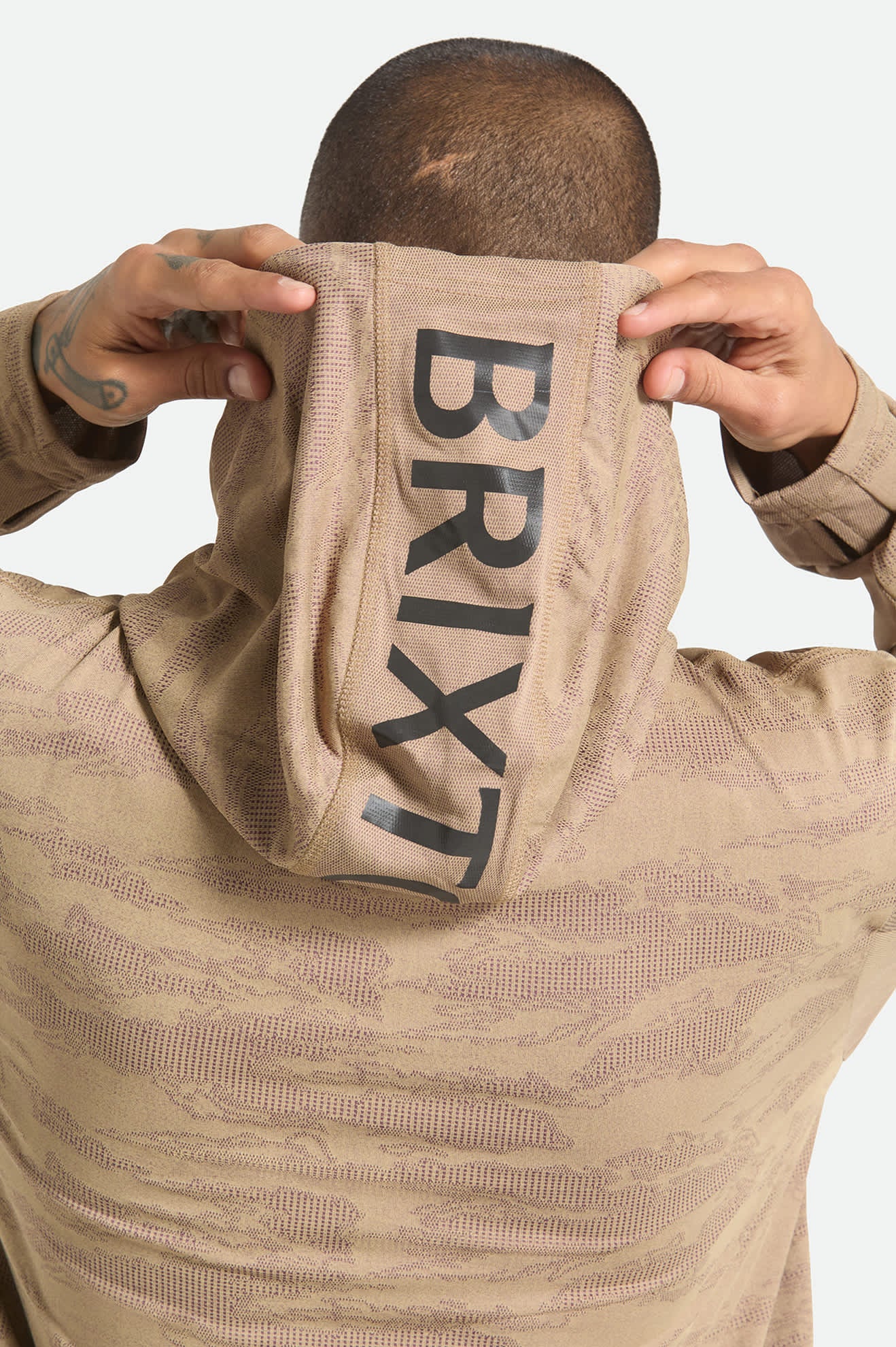 Men's Journey Long Sleeve Sun Hoodie in the color Desert Tiger Camo - Additional Fit image