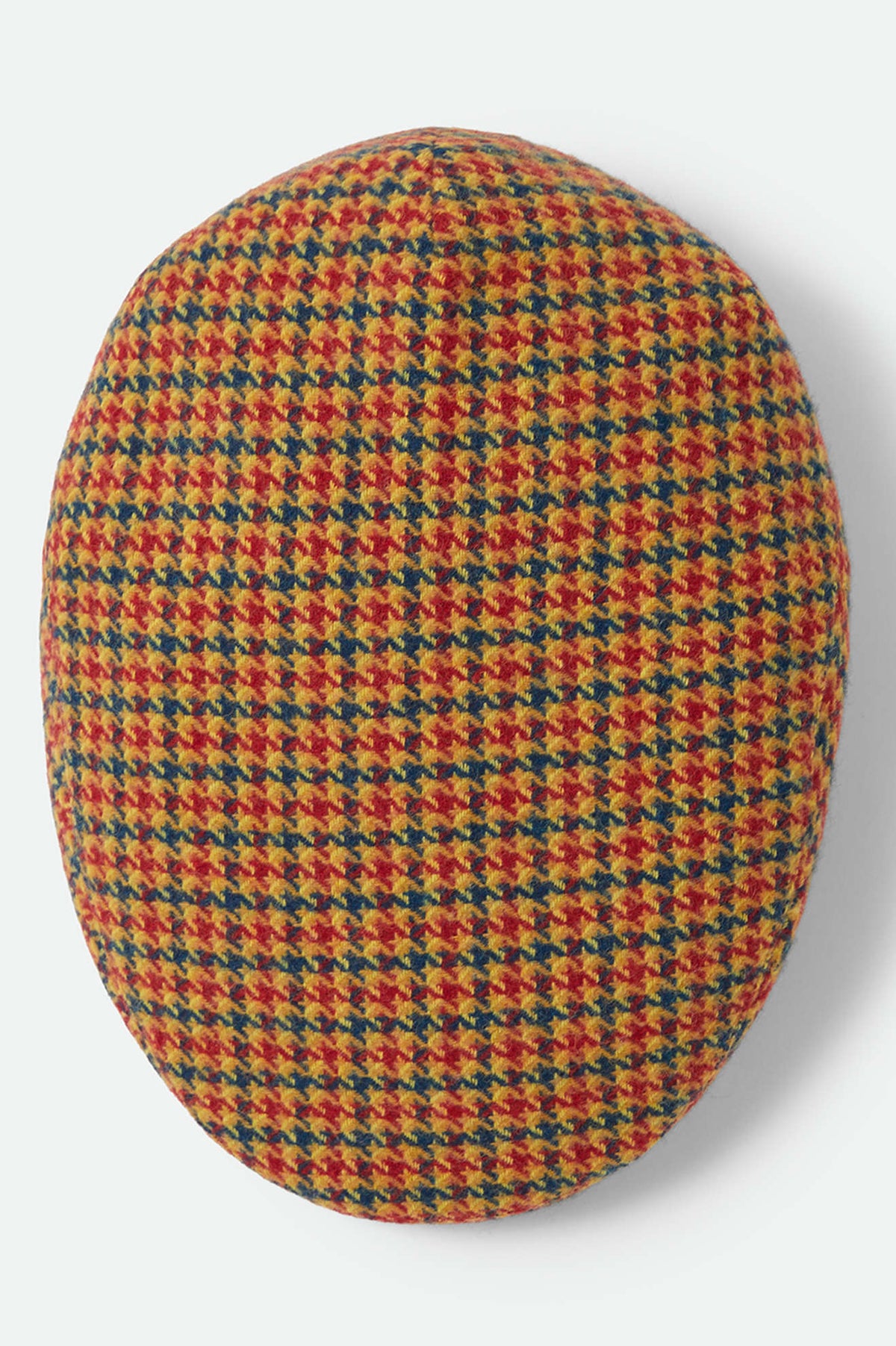 Unisex Hooligan Flat Cap in the color Taupe/Orange/Royal - Additional Laydown image