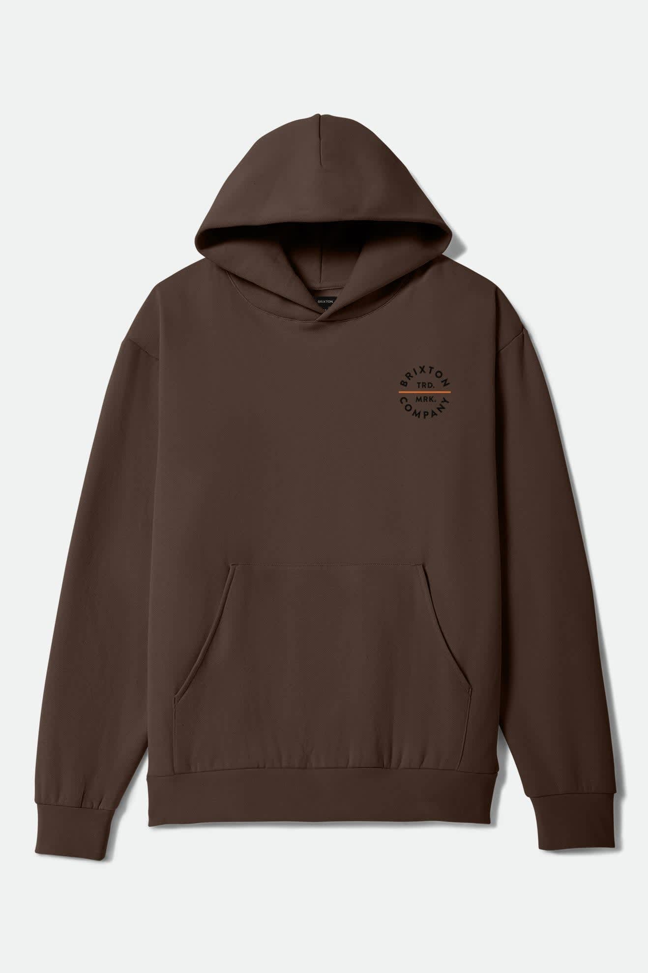 Men's Pledge Hoodie in the color Brown/Black/Orange - Front Product View