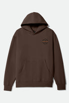 Men's Pledge Hoodie in the color Brown/Black/Orange - Front Product View