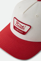 Unisex Linwood Netplus Snapback in the color Crimson/Off White - Additional Laydown image